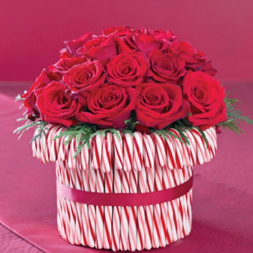 Candy Cane Vase